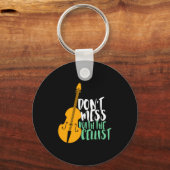 Porte-clés Funny Cello Player Dont Mess With The Cellist  (Recto)