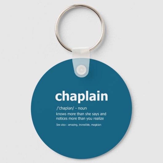 Porte-clés Funny Chaplain Definition New Job Gift For Chaplai (Recto)
