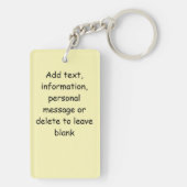 Porte-clés Funny Chat Fenêtre Jaune Liberté (Dos)