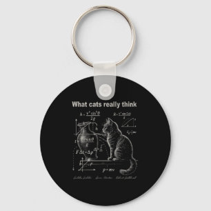 Porte-clés Funny Chat Physique Humour Design Ce que les chats