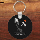 Porte-clés Funny Checkmate Chess Basketball Game Board King P (Recto)