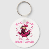 Porte-clés Funny Chicken F-Caw-F Breast Cancer Awareness Vint (Recto)