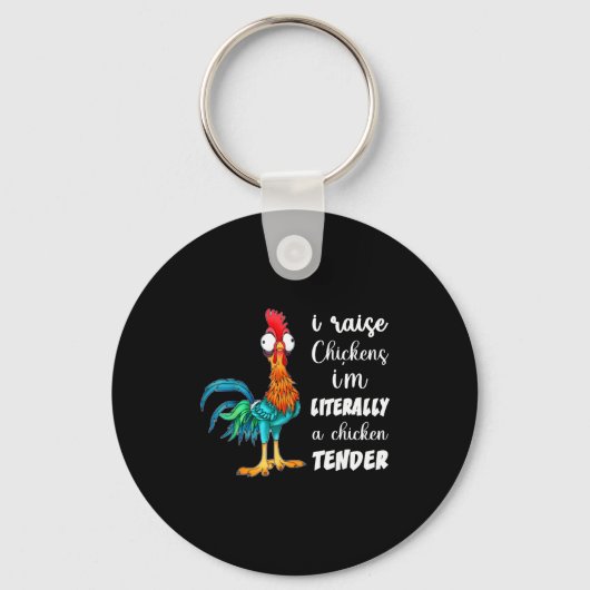 Porte-clés Funny Chicken Lover Gift – I Raise Chickens Humor (Recto)
