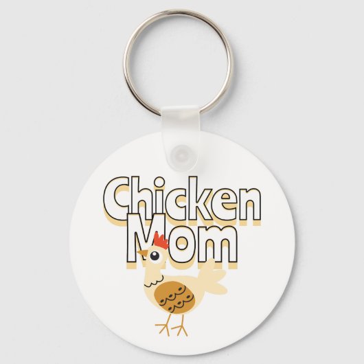 Porte-clés Funny Chicken Maman personnalisée (Recto)