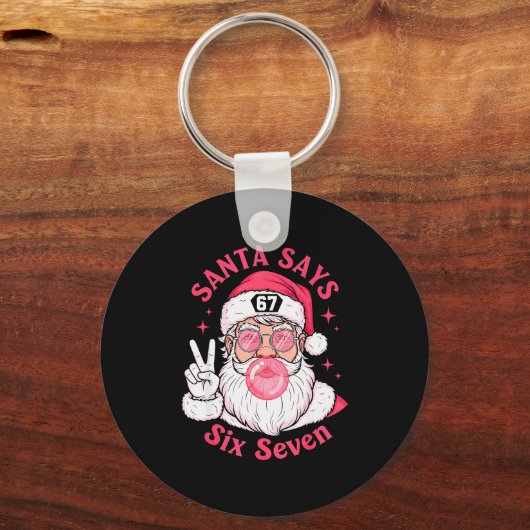Porte-clés Funny Christmas 67 Meme Brain Rot Santa Claus Xmas (Recto)
