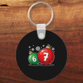 Porte-clés Funny Christmas 67 Six Seven Meme Gen Alpha Slang (Recto)