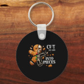 Porte-clés Funny Christmas Cut My Life Into Eces Gingerbread  (Recto)