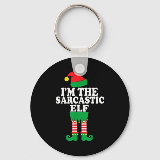 Porte-clés Funny Christmas Family I'm The Sarcastic Elf (Recto)