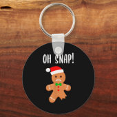 Porte-clés Funny Christmas Gingerbread Man Oh Snap Outfit Paj (Recto)