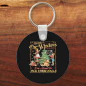 Porte-clés Funny Christmas Holiday From The Windows To The Wa (Recto)