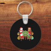 Porte-clés Funny Christmas Mahjong Santa Snowman Elf Reindeer (Recto)