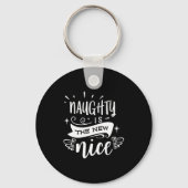 Porte-clés Funny Christmas Naughty Is The New Nice Monogram T (Recto)