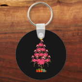 Porte-clés Funny Christmas Nk Flamingo Tree Holiday Bird Love (Recto)