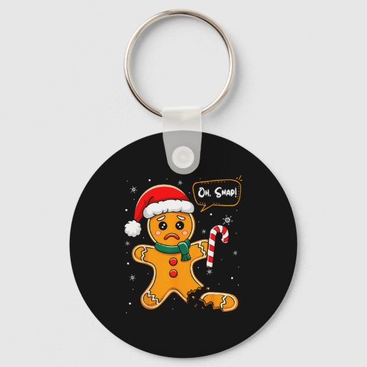 Porte-clés Funny Christmas Oh Snap Gingerbread Man Cookie X M (Recto)