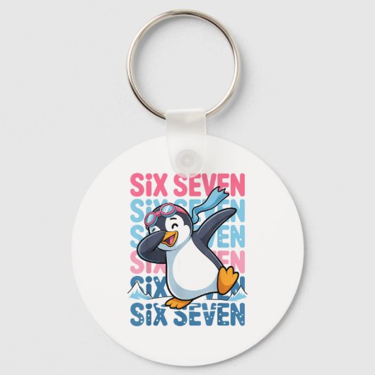 Porte-clés Funny Christmas Penguin Dabbing Xmas Dab Six Seven (Recto)