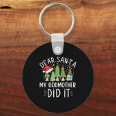 Porte-clés Funny Christmas Quote Sayings Dear Santa My Godmot (Recto)