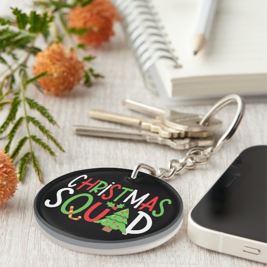 Porte-clés Funny Christmas Squad Famille Vacances (Devant droit)