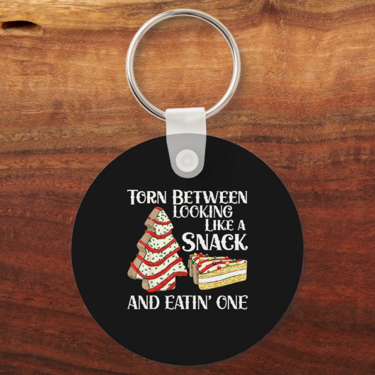 Porte-clés Funny Christmas Tree Cake Torn Between Looking Lik (Recto)