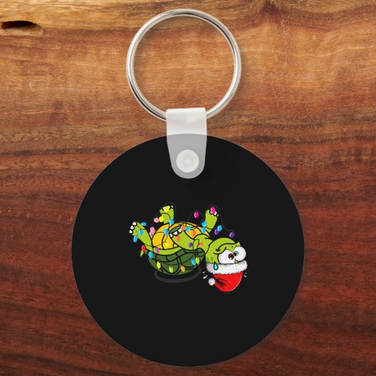 Porte-clés Funny Christmas Turtle It's Fine I'm Fine Everythi (Recto)