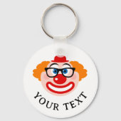 Porte-clés Funny clown face with spectacles custom (Recto)