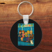 Porte-clés Funny Commuter Train Digital Detox Tech Satire Gif (Recto)