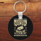 Porte-clés Funny Concrete Finisher We Do Presicion Guess Work (Recto)