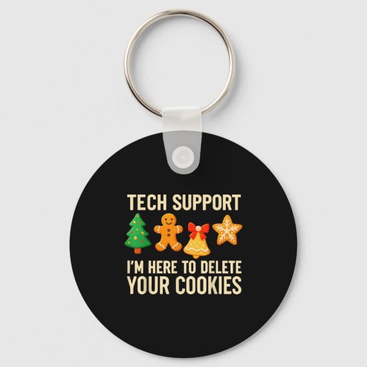 Porte-clés Funny Cookies Christmas Gingerbread Tech Suprt Men (Recto)