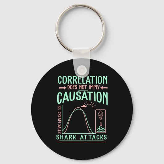 Porte-clés Funny Correlation Does Not Imply Causation Premium (Recto)