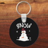 Porte-clés Funny Couples Christmas Party Snow Man Merry Xmas  (Recto)