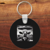 Porte-clés Funny Cow Abduction By Ufo Selfie - Hilarious Alie (Recto)