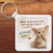 Porte-clés Funny Cow Dad Joke (Recto)