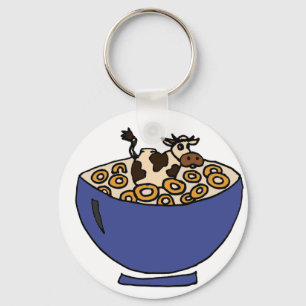 Porte-clés Funny Cow in Bowl of Toasted Oats