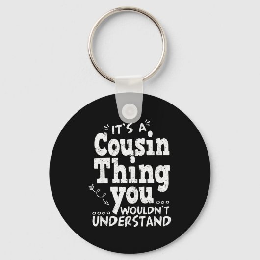 Porte-clés Funny Crazy Cousin Crew Family Matching Group Blac (Recto)