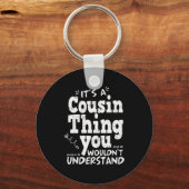 Porte-clés Funny Crazy Cousin Crew Family Matching Group Blac (Recto)