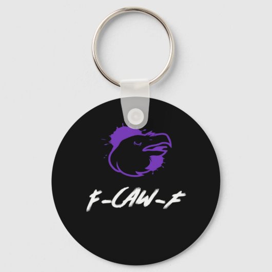 Porte-clés Funny Crow Logo F-Caw-F – Caws For Attention! Clas (Recto)