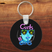 Porte-clés Funny Curls For Girls Gym Weightlifting Bodybuildi (Recto)