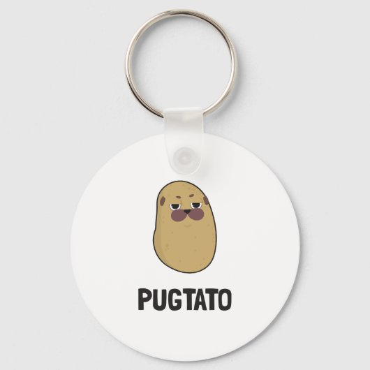 Porte-clés Funny Cute Dog Pug Potato Pets Adorable Dog Lover (Recto)