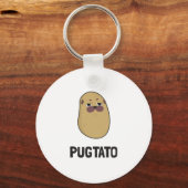 Porte-clés Funny Cute Dog Pug Potato Pets Adorable Dog Lover (Recto)