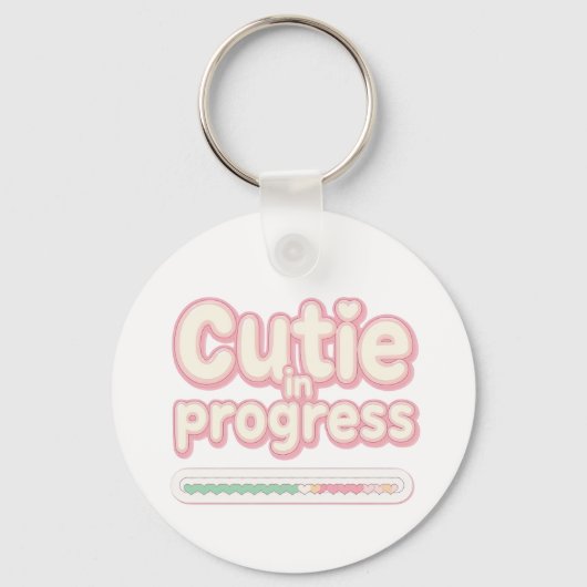 Porte-clés Funny "Cutie in Progress" Loading Bar (Recto)