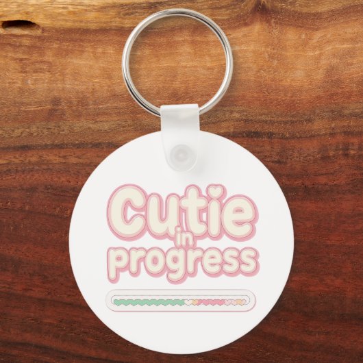 Porte-clés Funny "Cutie in Progress" Loading Bar (Recto)