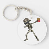 Porte-clés Funny Dabbing Skeleton French Fries Teacher Gift  (Devant)
