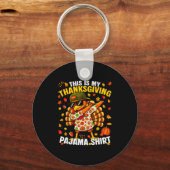 Porte-clés Funny Dabbing Turkey Thanksgiving Pajamas Pjs Srts (Recto)