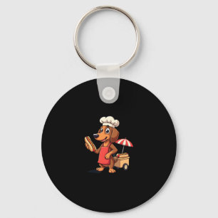 Porte-clés Funny Dachshund Chien Weenie Saucisse Hotdog Sandw