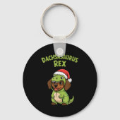 Porte-clés Funny Dachshund Dog T-rex Costume Christmas Kids B (Recto)