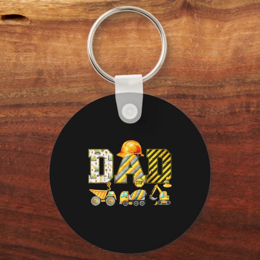 Porte-clés Funny Dad Construction Excavator Kids Matching Fam (Recto)