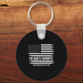 Porte-clés Funny Dads Favorite Child Son Daughter I'm Dad's F (Recto)