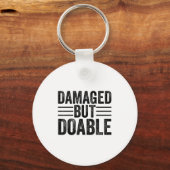 Porte-clés Funny Damaged But Doable Motivational Damaged Wome (Recto)