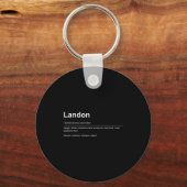 Porte-clés Funny Definition Quote For The Name Landon _ (Recto)