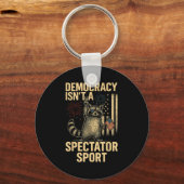 Porte-clés Funny Democracy Isn't A Spectator Srt (Recto)