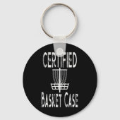 Porte-clés Funny Disc Golf Player Certified Basket Case (Recto)